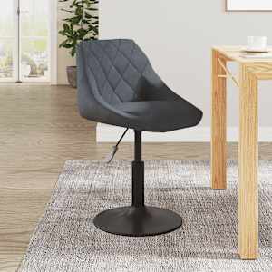 Jedilni stol temno siv žamet