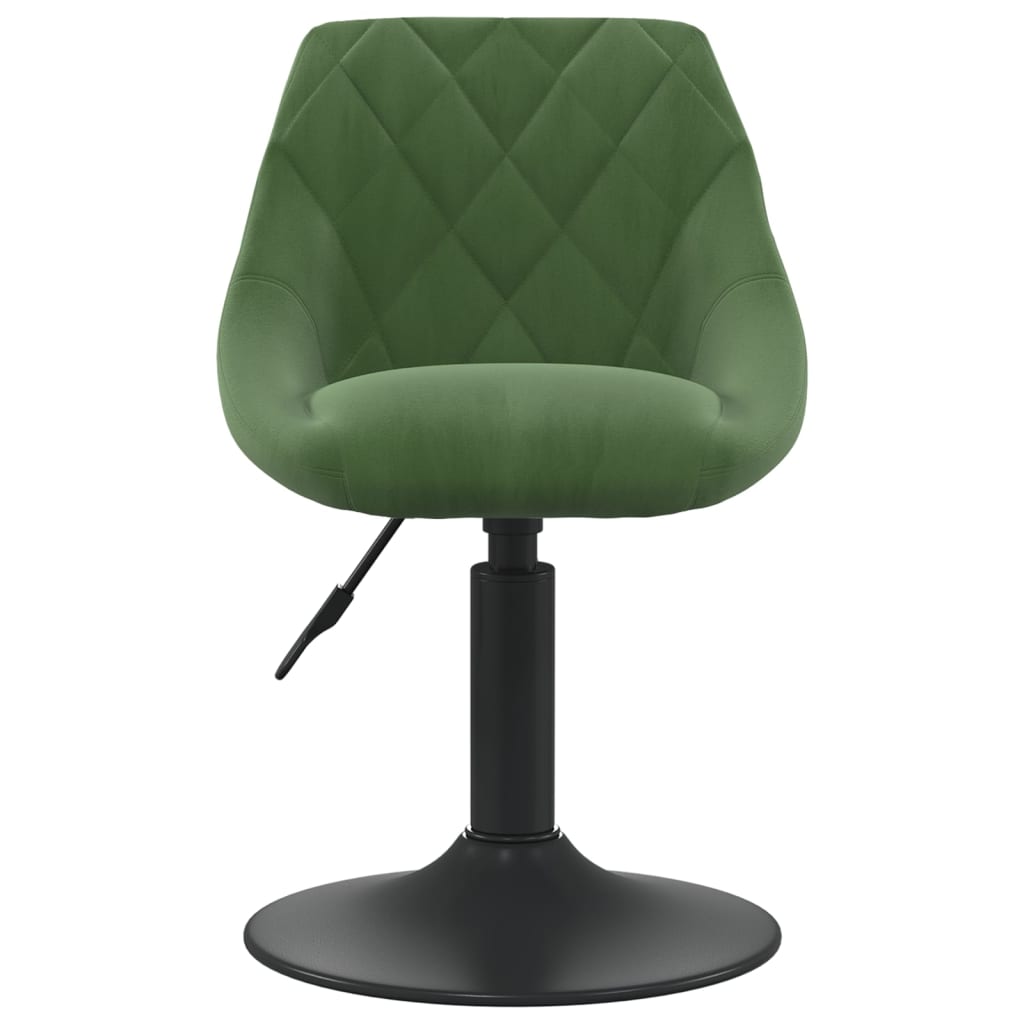 vidaXL Scaun de bucătărie, verde închis, catifea