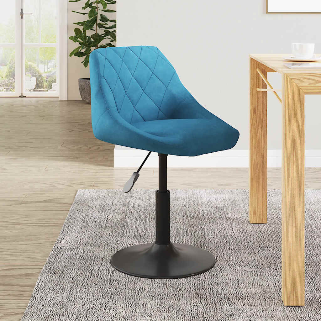 vidaXL Esszimmerstuhl Blau Samt