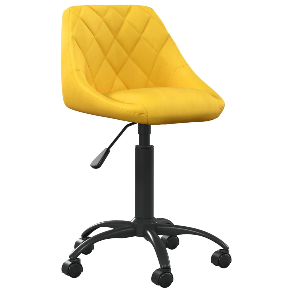 

vidaXL Eetkamerstoelen draaibaar 4 st fluweel geel