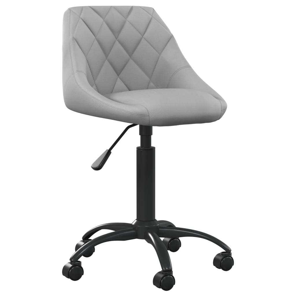 

vidaXL Eetkamerstoelen draaibaar 6 st fluweel lichtgrijs