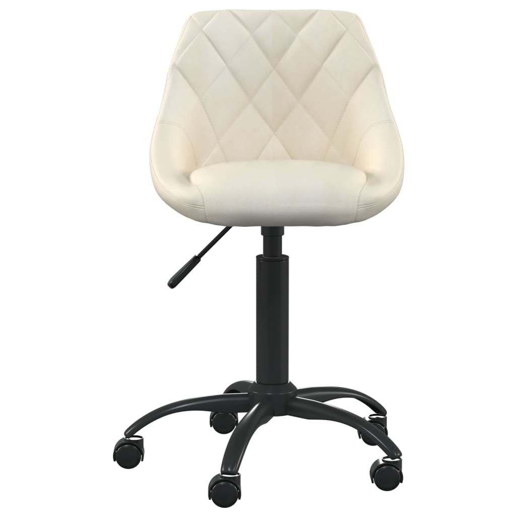 vidaXL Scaun de birou, crem, catifea