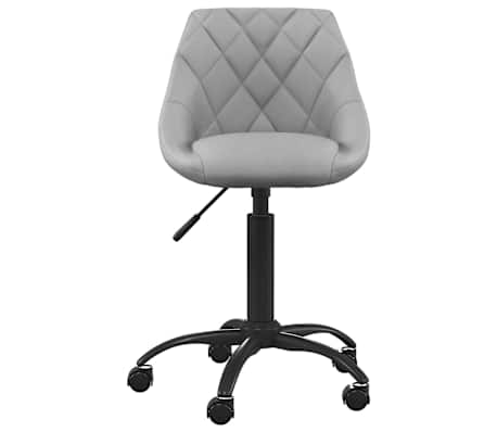 vidaXL Sedia da Ufficio Grigio Chiaro in Velluto