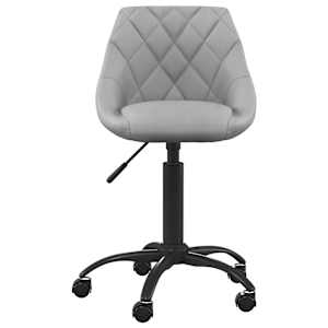 vidaXL Sedia da Ufficio Grigio Chiaro in Velluto