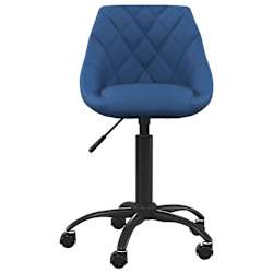 vidaXL Cadeira de escrit&oacute;rio veludo azul
