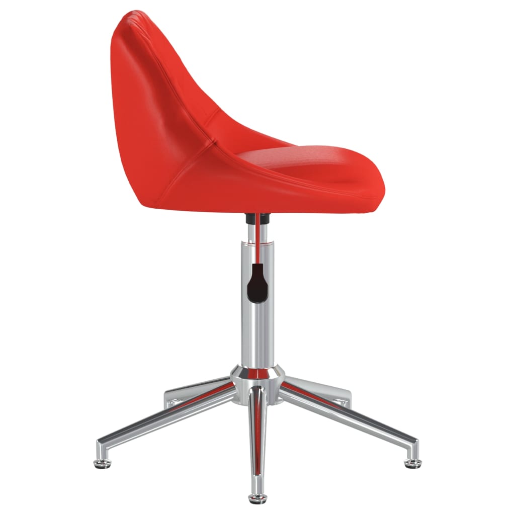 Pasukamos valgomojo kėdės, 4vnt., raudonos, dirbtinė oda | Stepinfit.lt