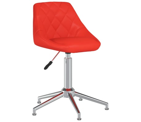 vidaXL Otočné jedálenské stoličky 4 ks, červené, umelá koža