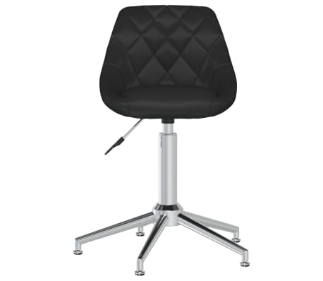 vidaXL Chaise pivotante de salle à manger Noir Similicuir