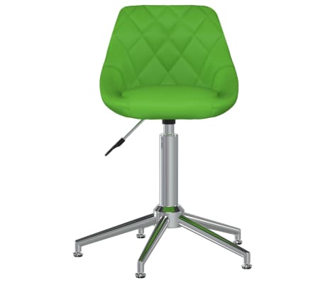 vidaXL Scaun de masă pivotant, verde, piele ecologică