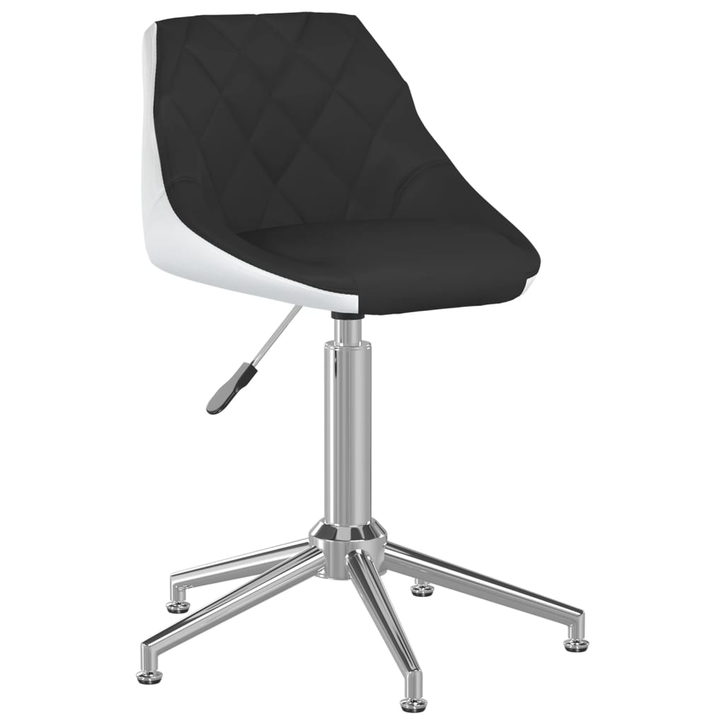 

vidaXL Eetkamerstoelen draaibaar 6 st kunstleer zwart en wit
