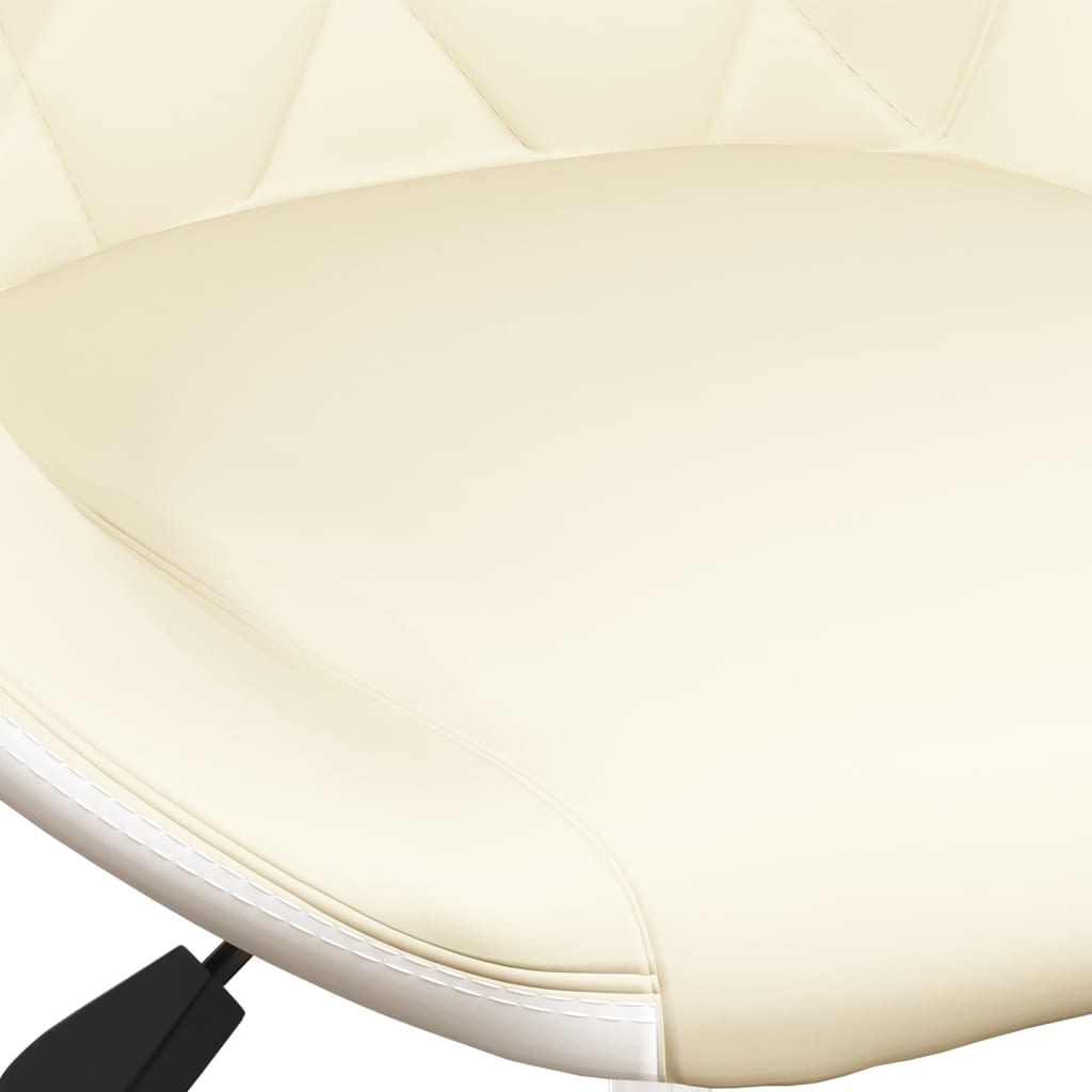 Otočné jídelní židle 6 ks krémovo-bílé umělá kůže
