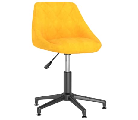 vidaXL Otočné jídelní židle 4 ks hořčicově žluté samet