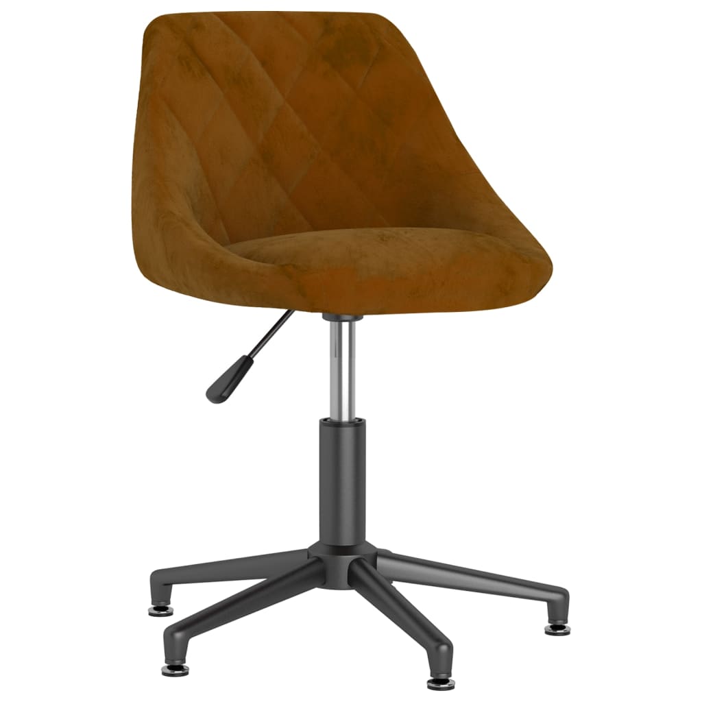 

vidaXL Eetkamerstoelen draaibaar 6 st fluweel bruin