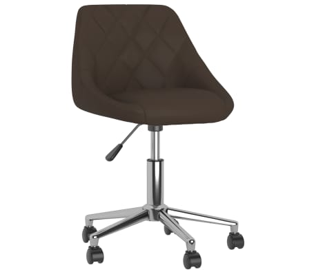 vidaXL Chaises pivotantes à manger lot de 4 marron similicuir