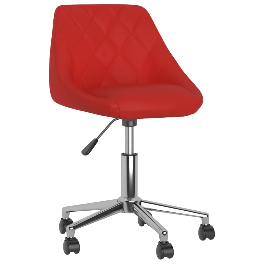 

vidaXL Eetkamerstoelen draaibaar 4 st kunstleer wijnrood
