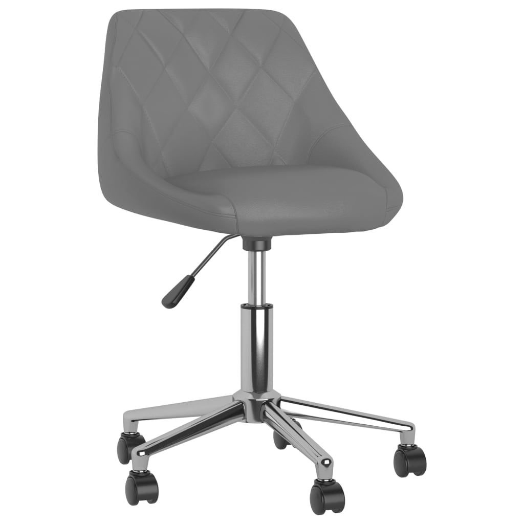 

vidaXL Eetkamerstoelen draaibaar 6 st kunstleer grijs