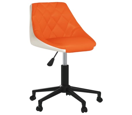 vidaXL Chaises à manger pivotantes lot de 4 orange et blanc similicuir