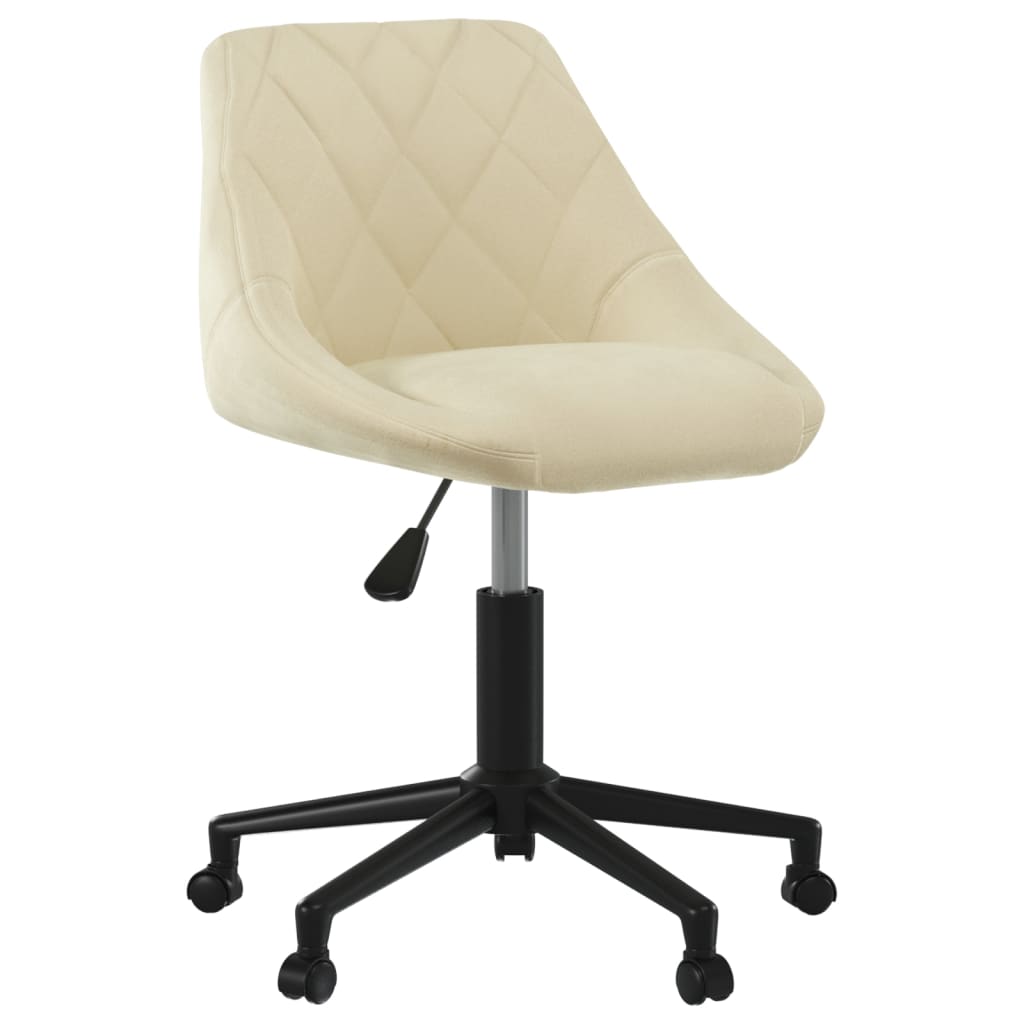 

vidaXL Eetkamerstoelen draaibaar 4 st fluweel crèmekleurig