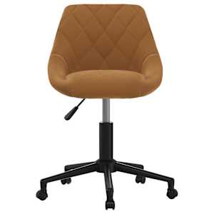 vidaXL Chaise pivotante de salle &agrave; manger Marron Velours