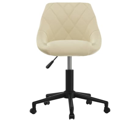 vidaXL Chaise pivotante de salle à manger Crème Velours