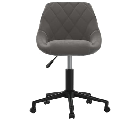 vidaXL Chaise pivotante de salle à manger Gris foncé Velours