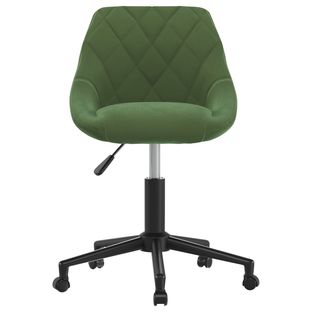 vidaXL Chaise pivotante de salle à manger Vert foncé Velours