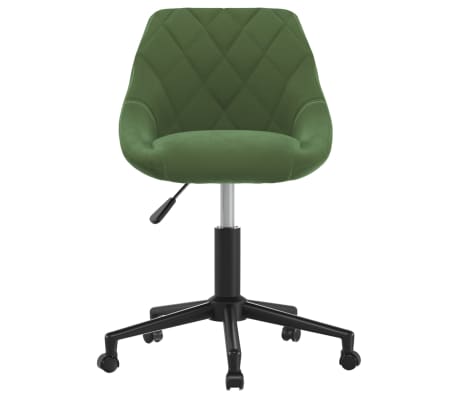 vidaXL Chaise pivotante de salle à manger Vert foncé Velours