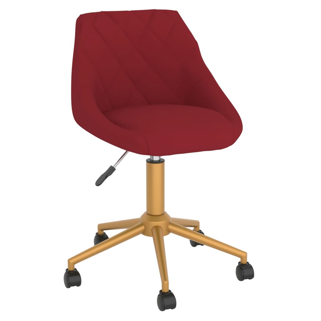

vidaXL Eetkamerstoelen draaibaar 4 st fluweel wijnrood