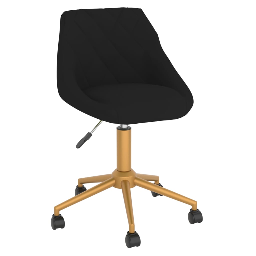 

vidaXL Eetkamerstoelen draaibaar 6 st fluweel zwart