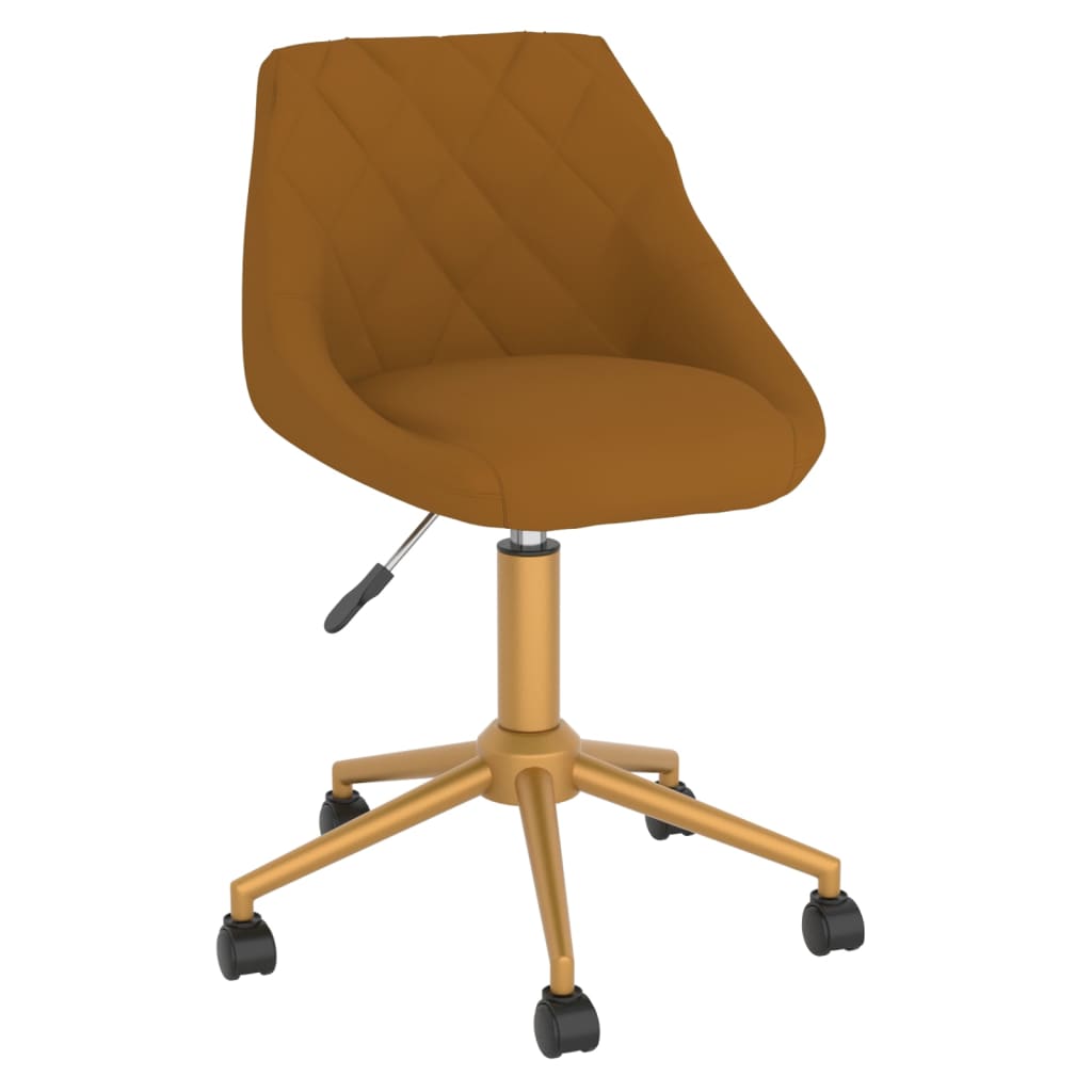 

vidaXL Eetkamerstoelen draaibaar 6 st fluweel bruin