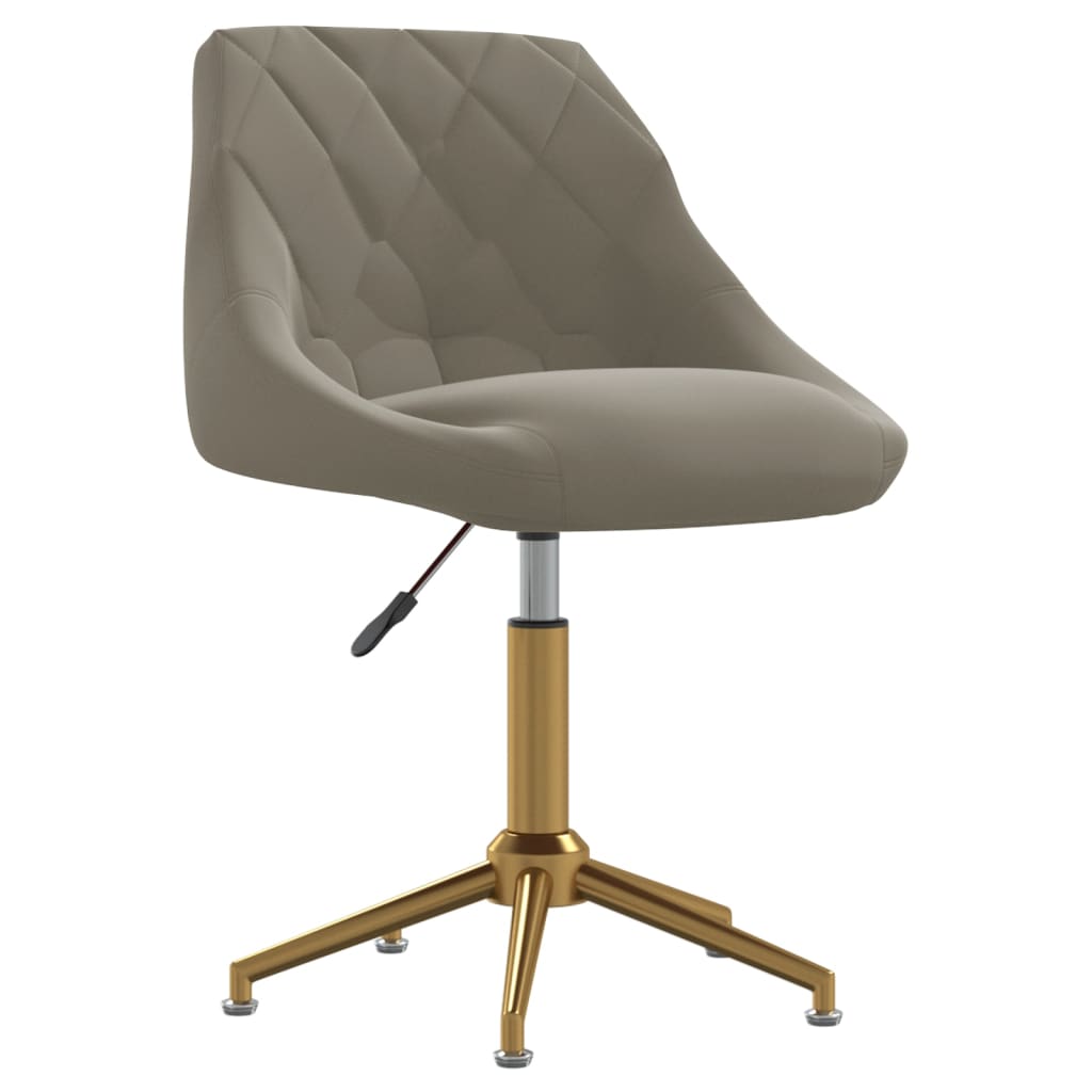 

vidaXL Eetkamerstoelen draaibaar 6 st fluweel lichtgrijs