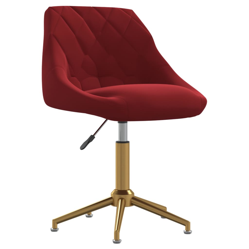 

vidaXL Eetkamerstoelen draaibaar 6 st fluweel wijnrood