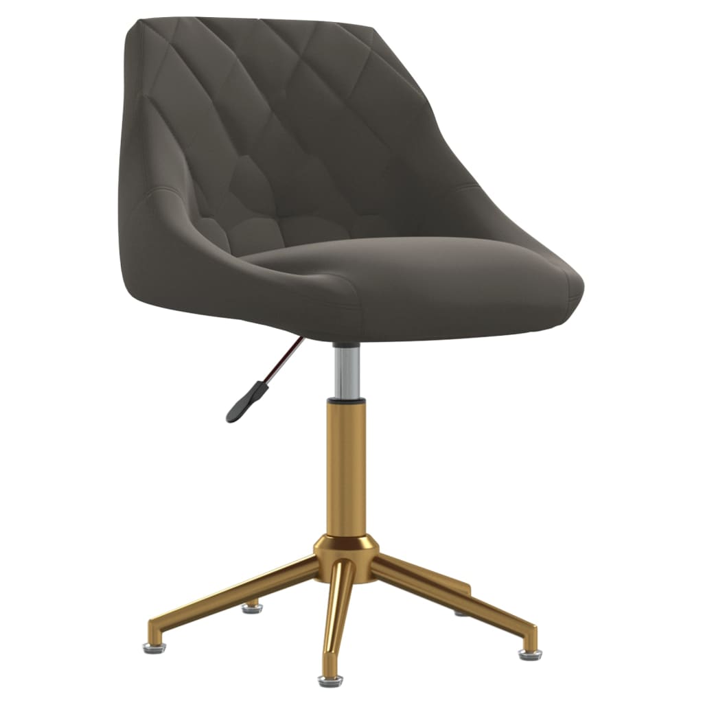 Pasukama biuro kėdė, tamsiai pilkos spalvos, aksomas (335529)