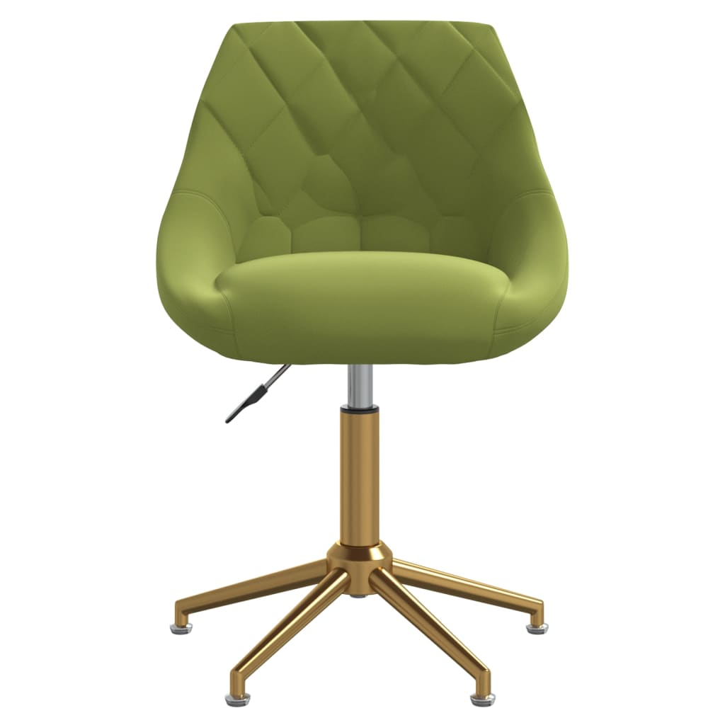 vidaXL Obrotowe krzesło biurowe, jasnozielone, obite aksamitem