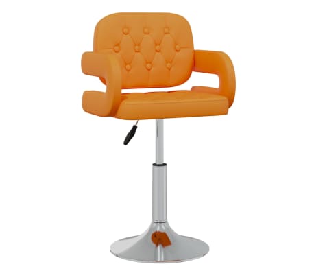 vidaXL Pasukamos valgomojo kėdės, 4vnt., oranžinės, dirbtinė oda