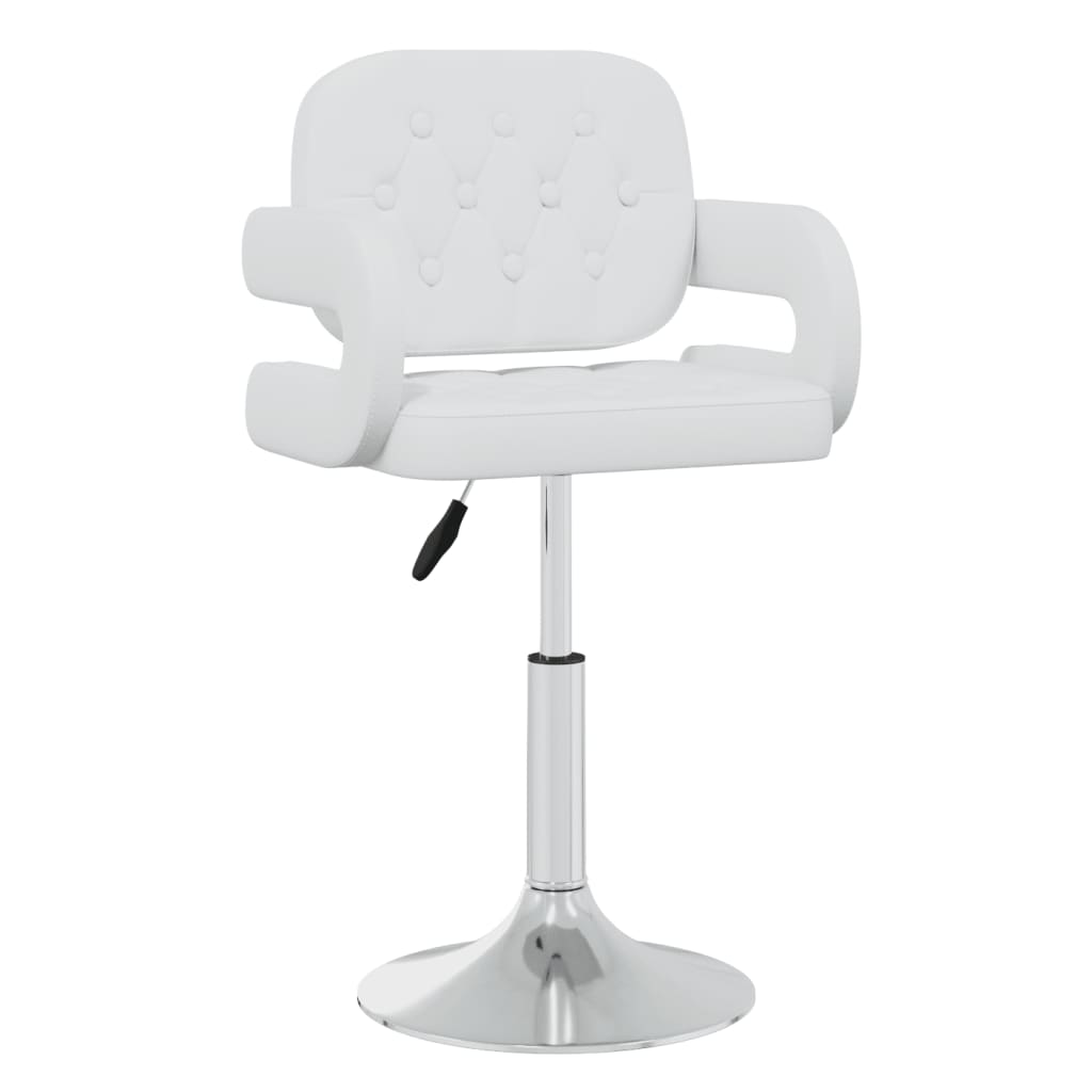 

vidaXL Eetkamerstoelen draaibaar 6 st kunstleer wit