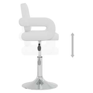 Vrtljivi jedilni stoli 6 kosov belo umetno usnje - slika 6