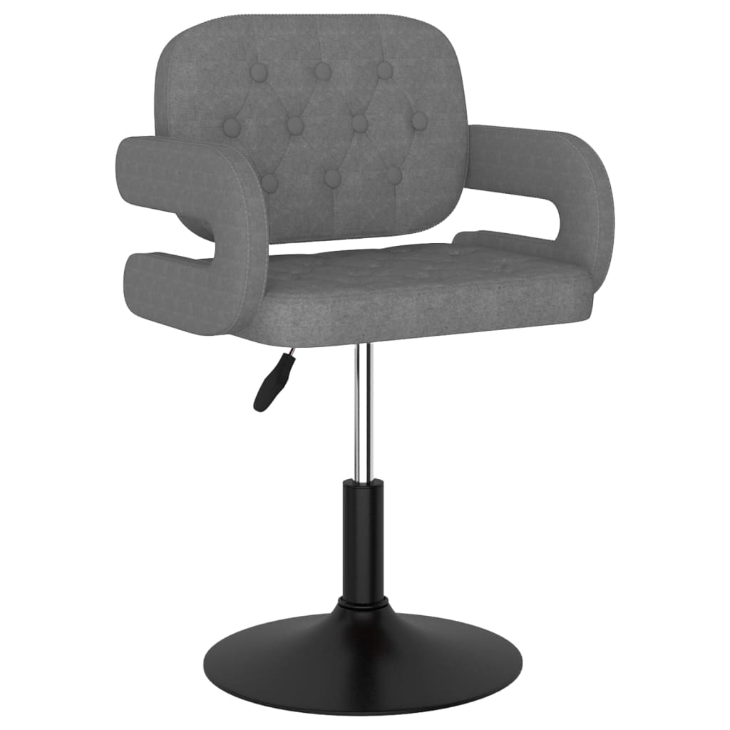 

vidaXL Eetkamerstoelen draaibaar 4 st stof lichtgrijs