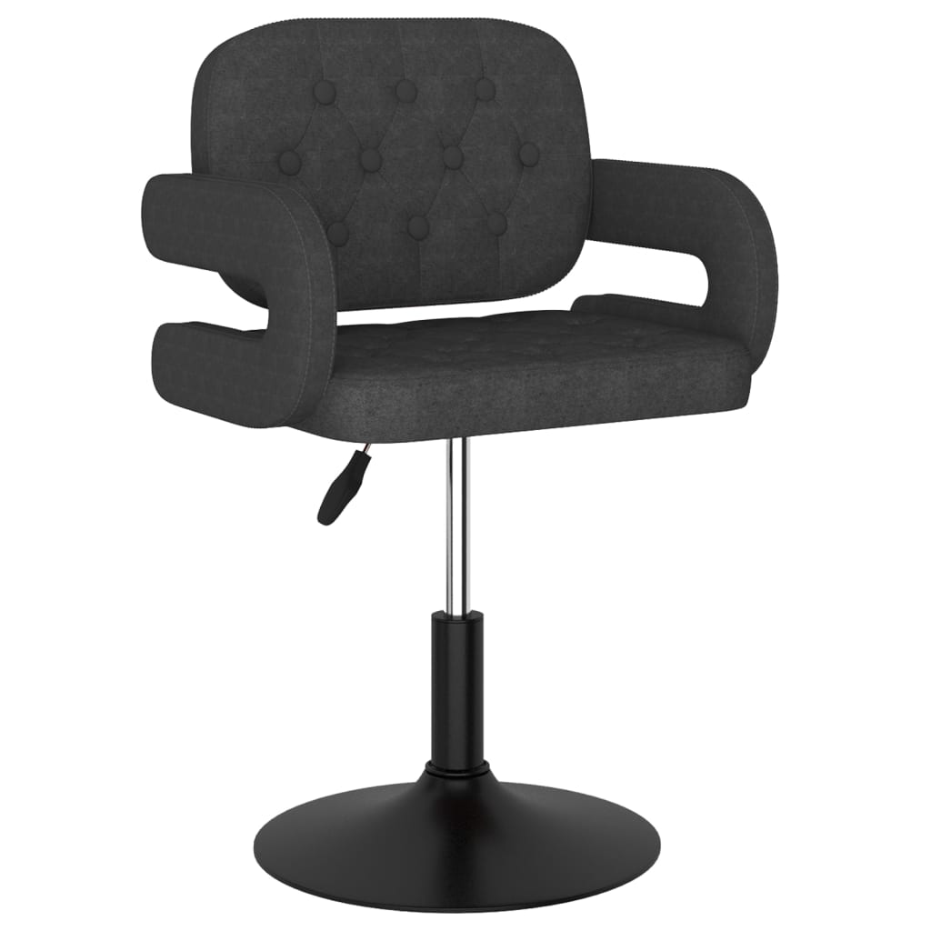 

vidaXL Eetkamerstoelen draaibaar 4 st stof donkergrijs