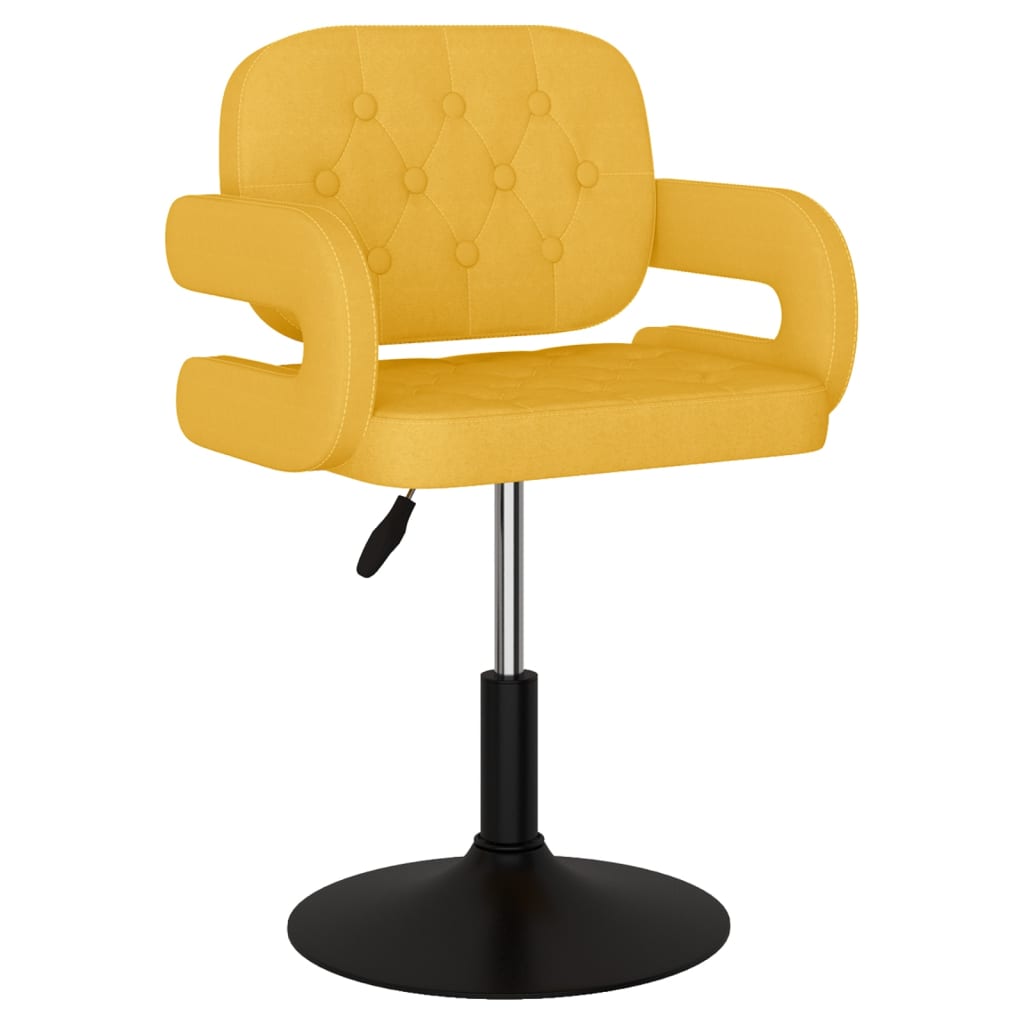 

vidaXL Eetkamerstoelen draaibaar 4 st stof mosterdgeel