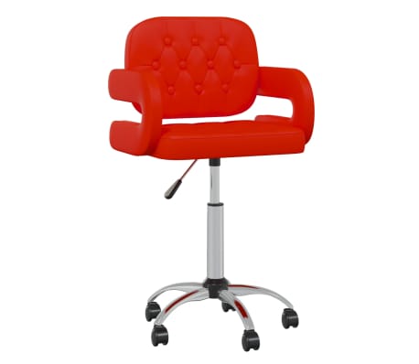 vidaXL drejelige spisebordsstole 4 stk. kunstlæder rød