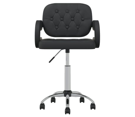 vidaXL Snurrbar kontorsstol svart konstläder