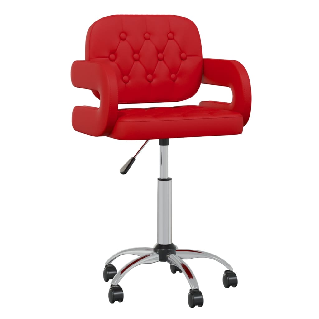 Pasukama biuro kėdė, raudonojo vyno, dirbtinė oda (335633)
