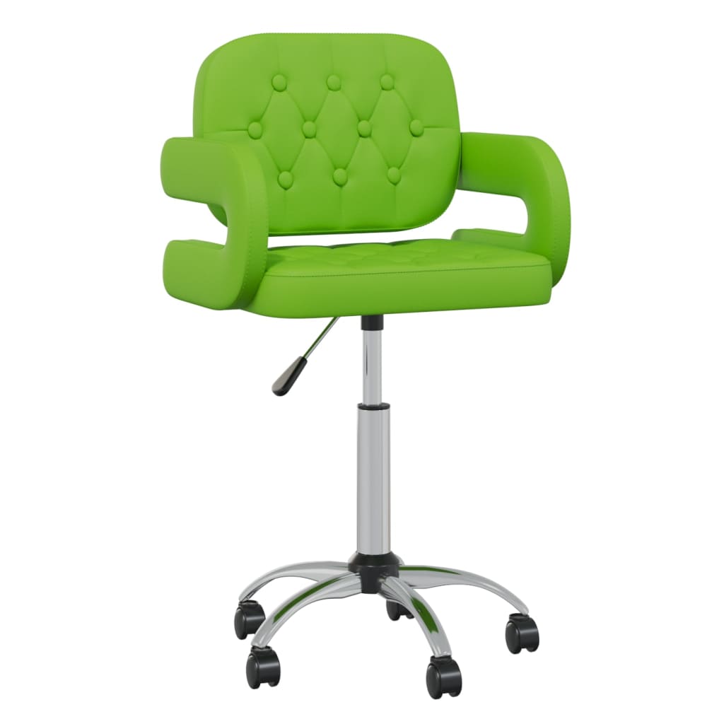 vidaXL Scaun de birou pivotant, verde, piele ecologică vidaxl.ro