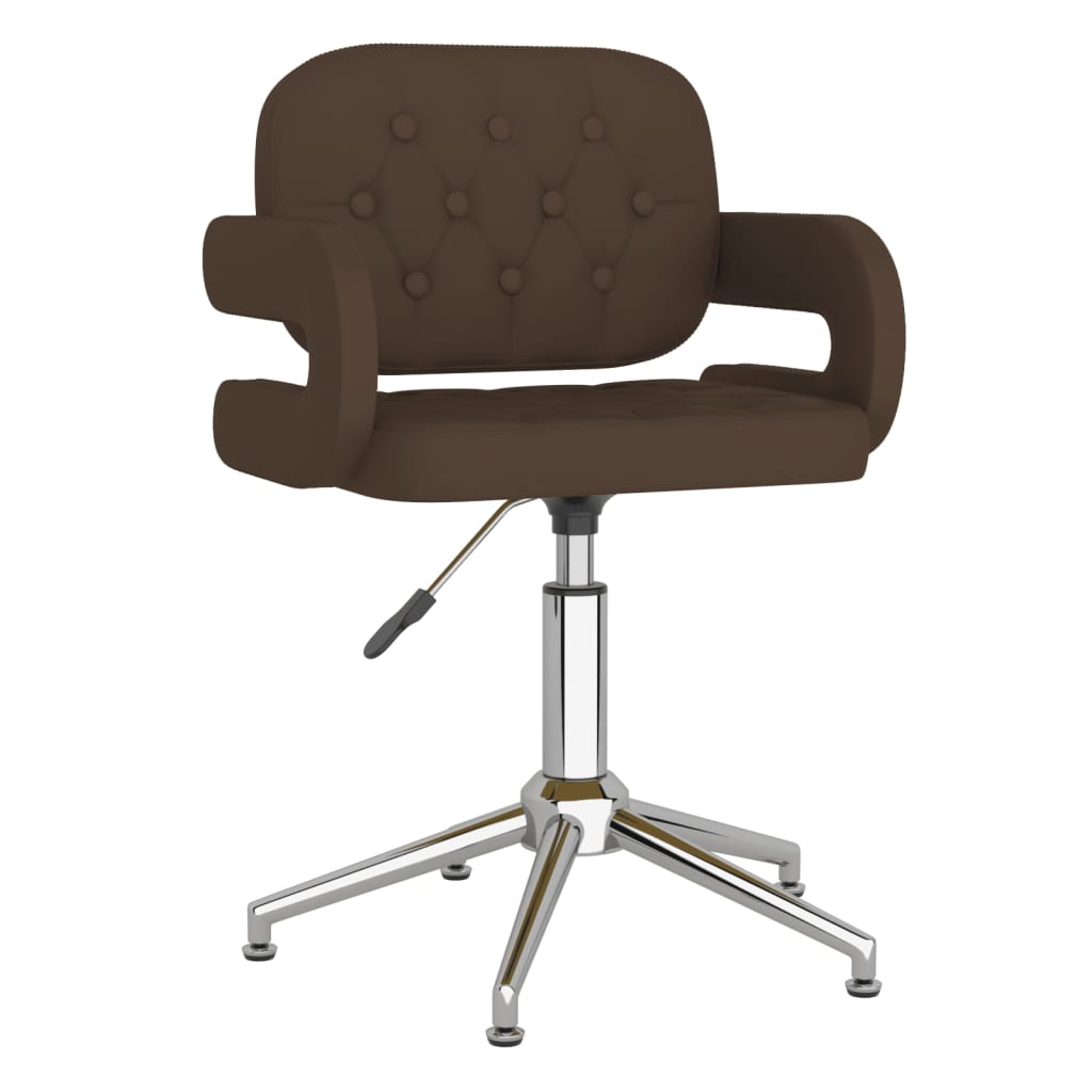 

vidaXL Eetkamerstoelen draaibaar 4 st kunstleer bruin