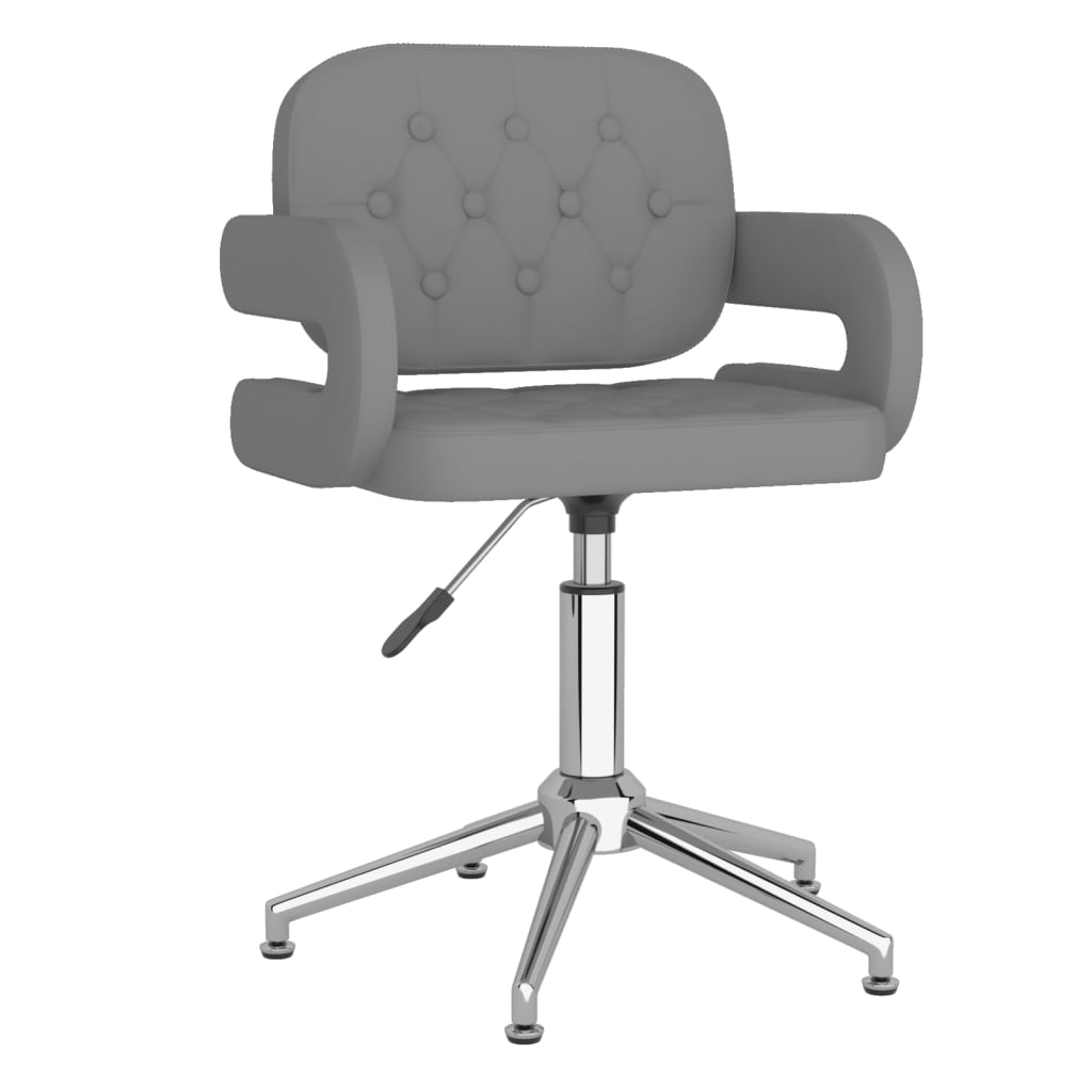 

vidaXL Eetkamerstoelen draaibaar 4 st kunstleer grijs