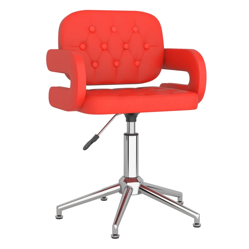 

vidaXL Eetkamerstoelen draaibaar 6 st kunstleer rood