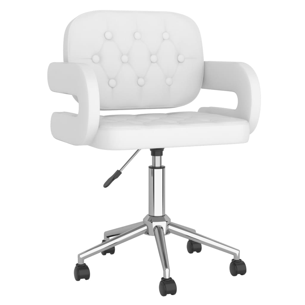 

vidaXL Eetkamerstoelen draaibaar 4 st kunstleer wit