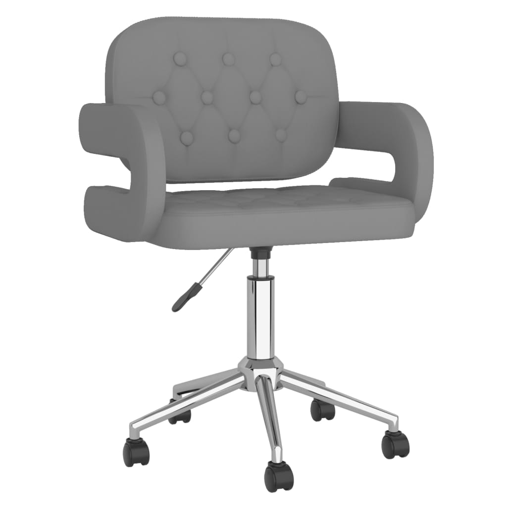 

vidaXL Eetkamerstoelen draaibaar 4 st kunstleer grijs