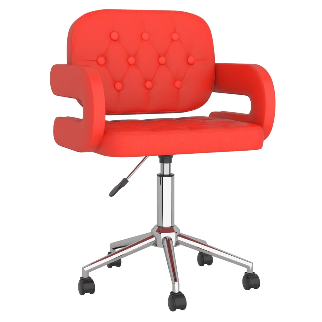 

vidaXL Eetkamerstoelen draaibaar 6 st kunstleer rood